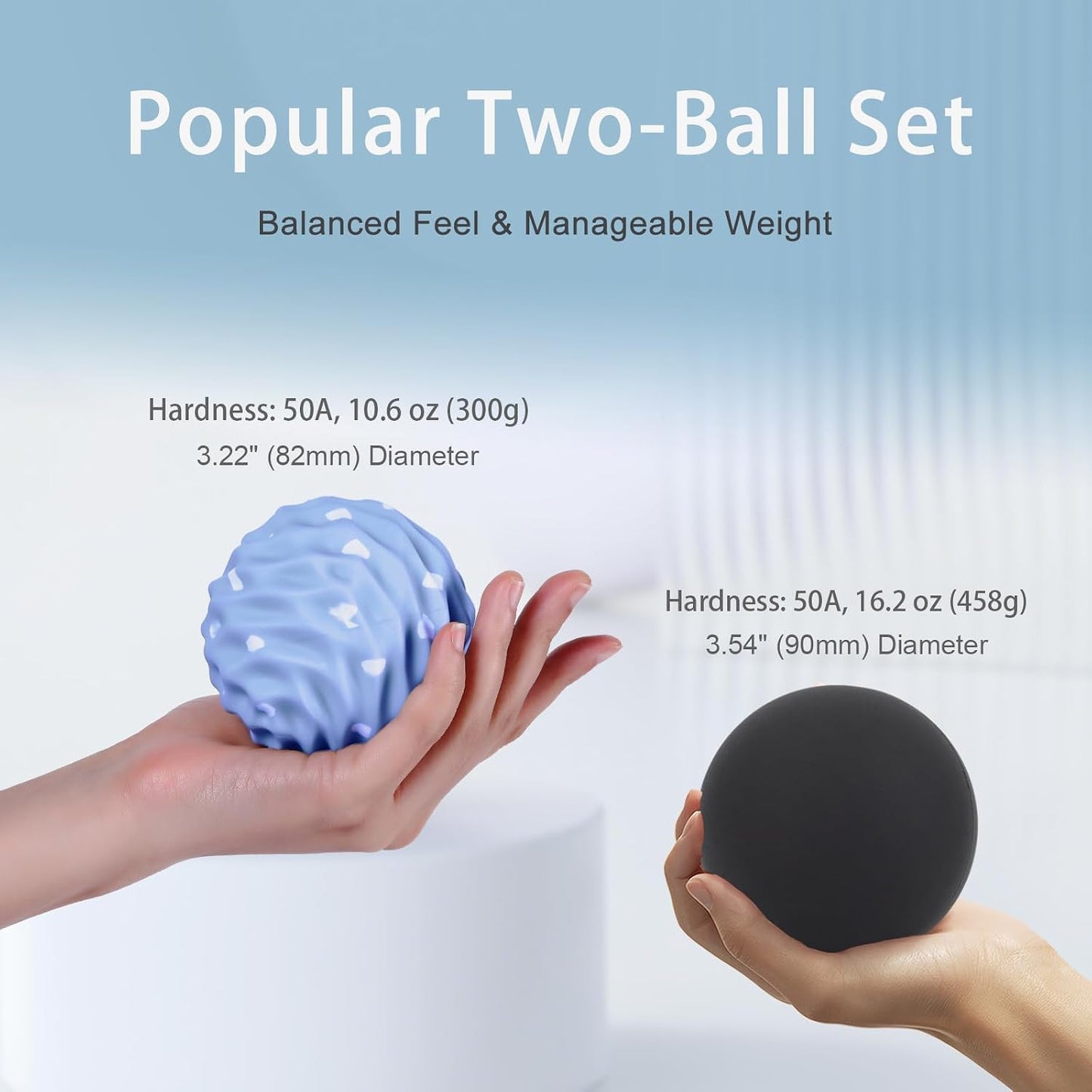 Silicone Lacrosse Balls for Yoga and Myofascial Release - Deep Tissue Massage,Trigger Point Therapy and Foot Plantar Fasciitis,Muscle Knots,Relieving Muscle Pain,Muscle Soreness Balls