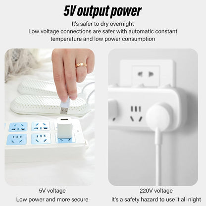 Household USB Shoe Dryer, Portable Boot Drying Student Dormitory Heater Adult Foot Deodorizing Boot Shoes Dryer with Timer for Travel Sneaker Socks Gloves Drying
