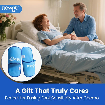 NEWGO Foot Ice Pack Slippers for Plantar Fasciitis and Neuropathy, HSA or FSA Eligible 2 Pack Gel Ice Slippers Hot Cold Pack for Bunion Surgery Pain Relief, Burning Feet | Hot/cold Therapy for Neuropathy, Reusable and Soothing Relief, Bunion Surgery
