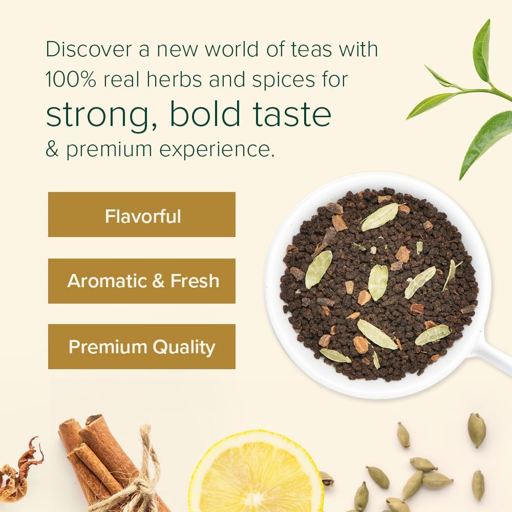 VAHDAM, Assorted Herbal Tea Sampler (18 Tea Bags, 9 Flavors) Caffeine-Free, Non-GMO | Double Infusion, Individually Enveloped Tea Bags | Herbal Tea Assortmen