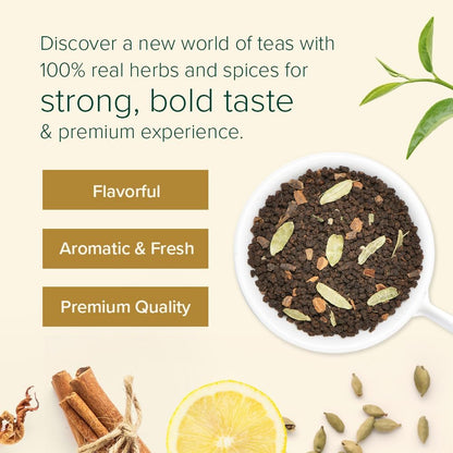 VAHDAM, Assorted Herbal Tea Sampler (18 Tea Bags, 9 Flavors) Caffeine-Free, Non-GMO | Double Infusion, Individually Enveloped Tea Bags | Herbal Tea Assortmen