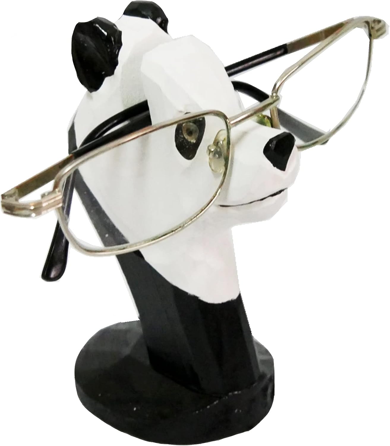 Red Dollar Handmade Wood Carved Animal Eyeglass Holder, Cute Sunglasses Display Stand, Nightstand Home Office Desk Decor, Christmas Holiday New Year Business Gift for Men Women Adults (Dog)
