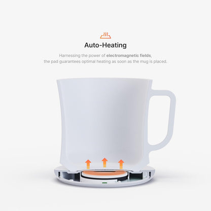 Smug Mug Warmer V2 | Premium Temperature Control Mug & Heating Base | 55 °C (131 °F) Smart Warming | 1-Year Replacement Warranty | Gift Ready Packaging | USB-C Charger (Grande Black)