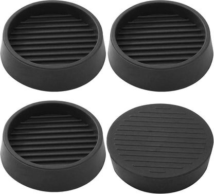 4 Pack 1.5 Inch Round Rubber Caster Cups Floor Protector Brown | Dense Rubber Anti-Slip Firm Grip, Floor Protection From Scratches, Slide-In No Tools Needed, Blends With Wood Metal Finishes