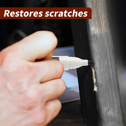 Wood Furniture Repair Markers, Black Paint Fix Touch Up Pen for Furniture & Wood Floor, Scratch Remover Filler for Nicks, Scratches & Stains, Professional Furnitures Recolour Pen for Home/Office