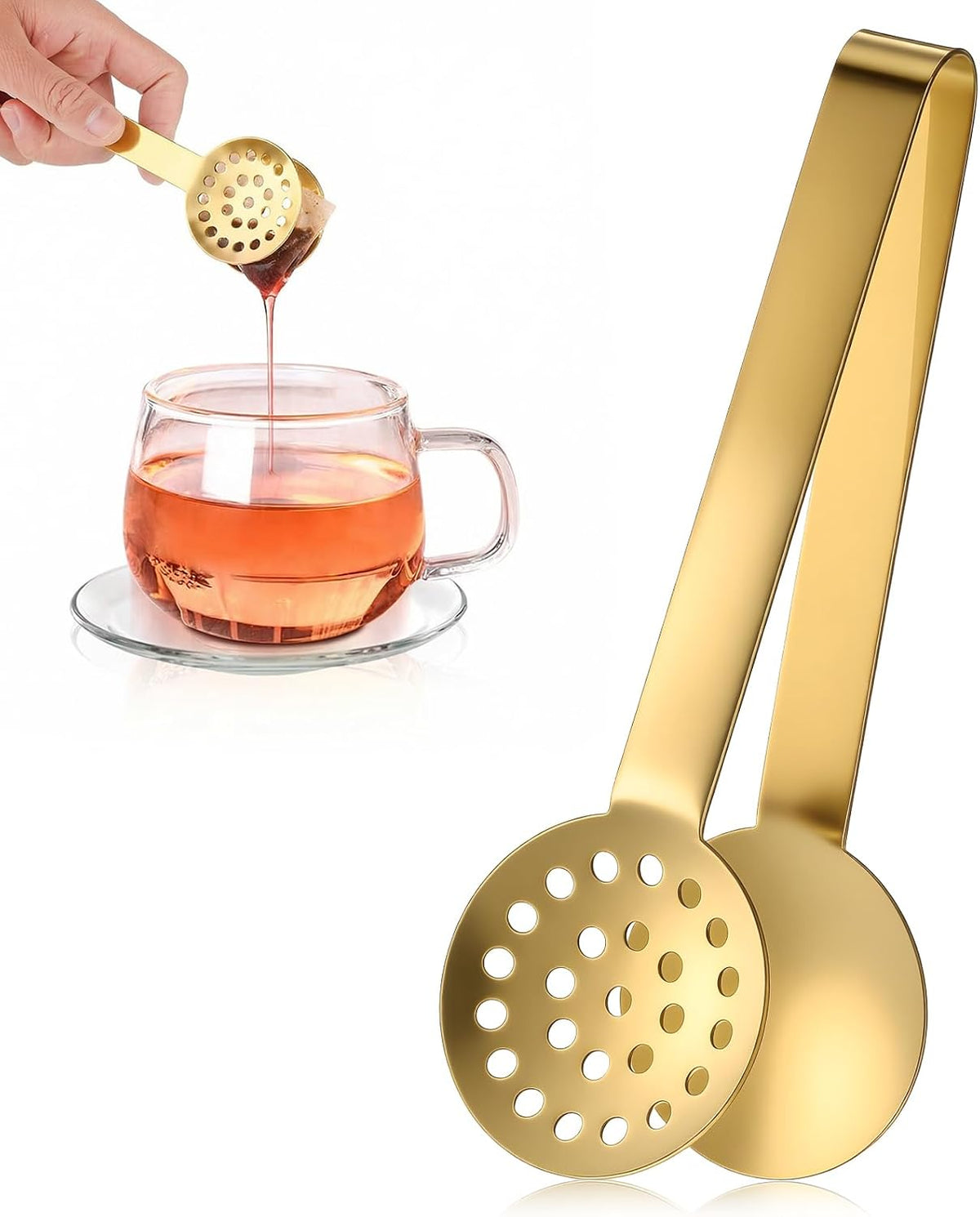 Tea Bag Squeezer Tongs, Stainless Steel Tea Bag Squeezer Tongs