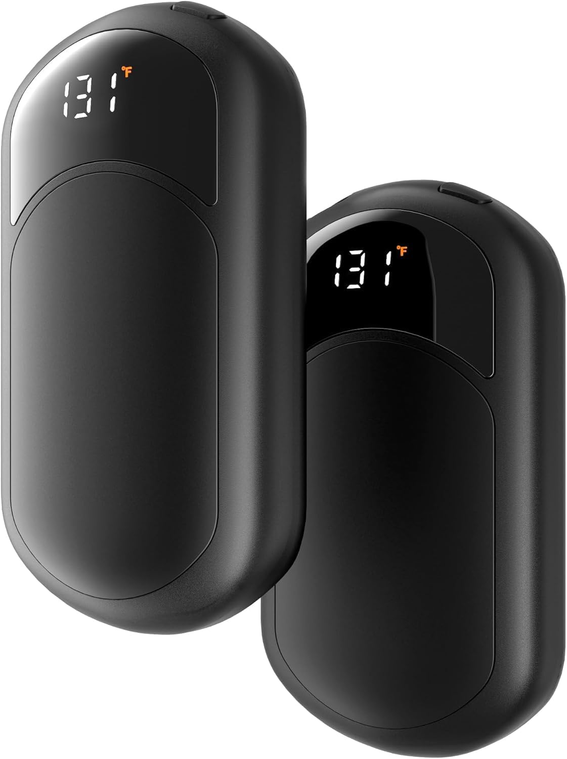 Electric Hand Warmers Rechargeable, 104–131°F with Temp & Battery Display, 3 Heat Levels, Fast Heating, Smart Temp Control, Pocket-Size, Fits in Gloves, Gifts for Women & Men