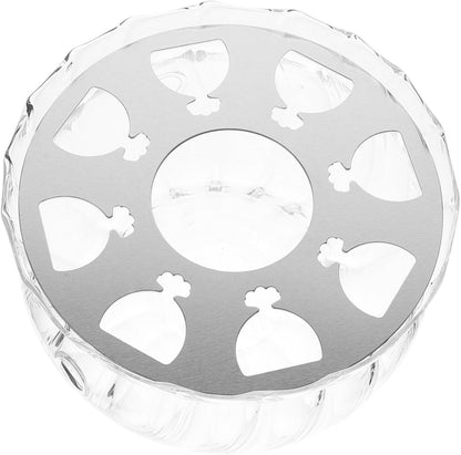 IMIKEYA Glass Teapot Warmer Tealight Holder Heat Base for Teapot and Beverages Elegant Glass Design Consistent Heat for Tea for Home Tea Parties