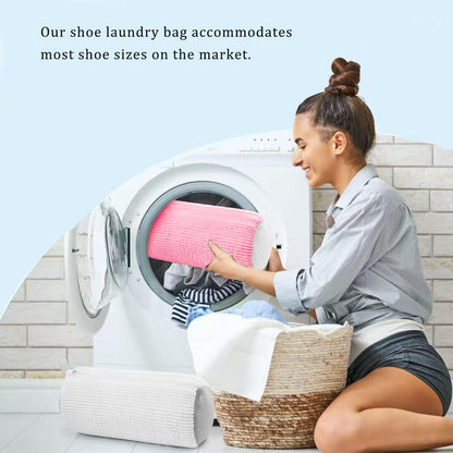 2Pcs Shoe Washing Machine Bag Laundry Shoe Bags for Washing Machine, Shoe Washing Bag Shoe Laundry Bag for Washer and Dryer Reusable Shoe Washing Bags (Grey)