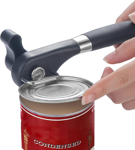 Choxila Safe Cut Can Opener for Kitchen & Restaurant - handheld, Manual, Ergonomic Smooth Edge, Food Grade Stainless Steel Cutting
