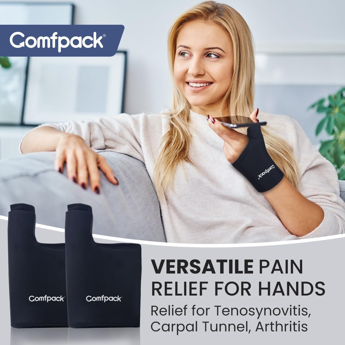 Comfpack Foot Ice Pack Toe Wrap for Bunion, Gout, Plantar Fasciitis Relief