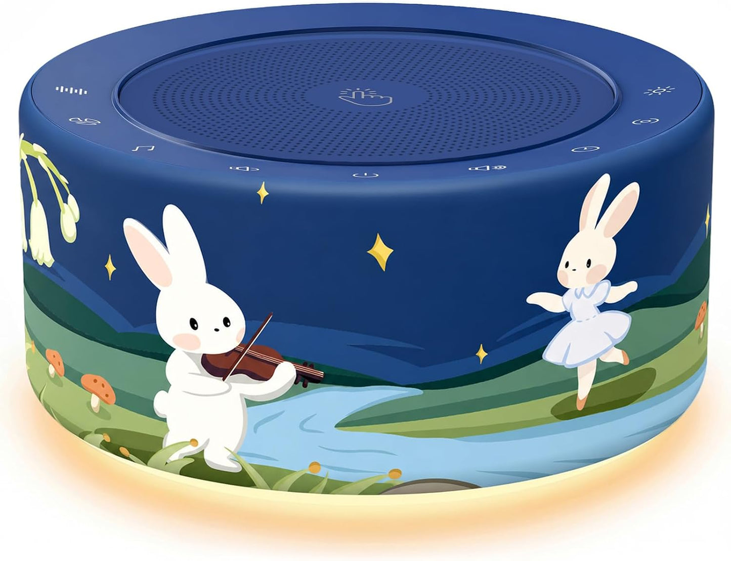 Kipcush White Noise Machine for Baby & Adults, 30 Soothing Sounds, Sleep Sound Machine with 8 Color Night Light, Memory Function, White Noise for Sleeping, Nursery, Office, Travel & Relaxation