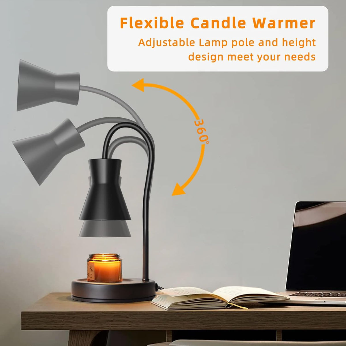 LALISU Candle Warmer Lamp with Timer Electric Candles Light Birthday Gifts