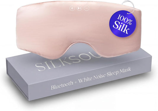 SilkSound Bluetooth Sleep Mask, 100% Mulberry Silk Headphones for Sleeping