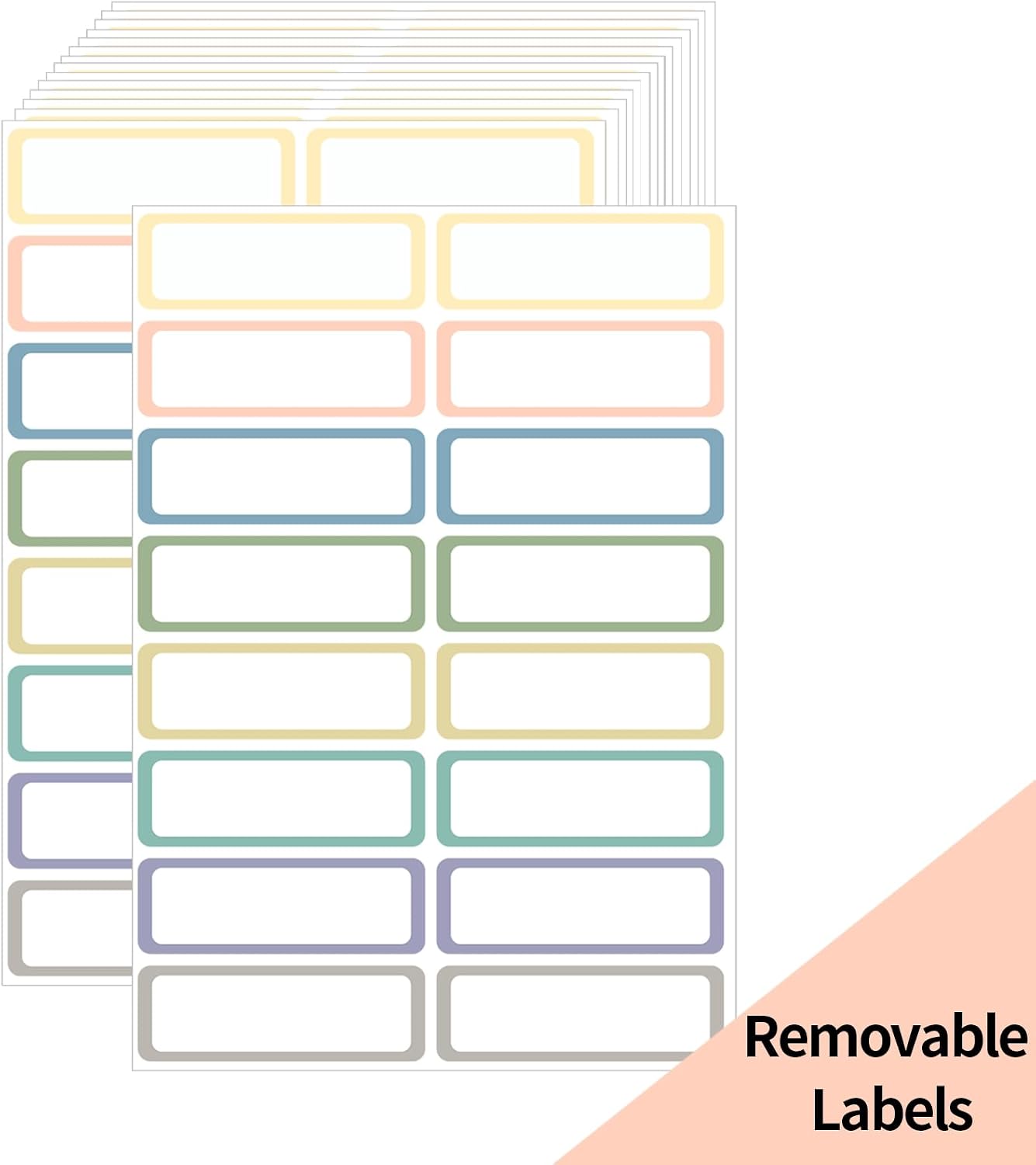 Removable Freezer Labels Stickers, 1 x 3 Inch Blank Removable Freezer Labels Food Storage Stickers, Date Label Waterproof Oil Resistant Easy Clean No Residue- 250 Sheets