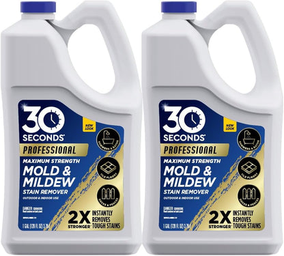 30 SECONDS Pro Mold & Mildew Stain Remover, Scrub-Free Formula, 32 Oz | Scrub-Free Formula, mold and mildew remover, mildew removal spray, mold killer, mold spray