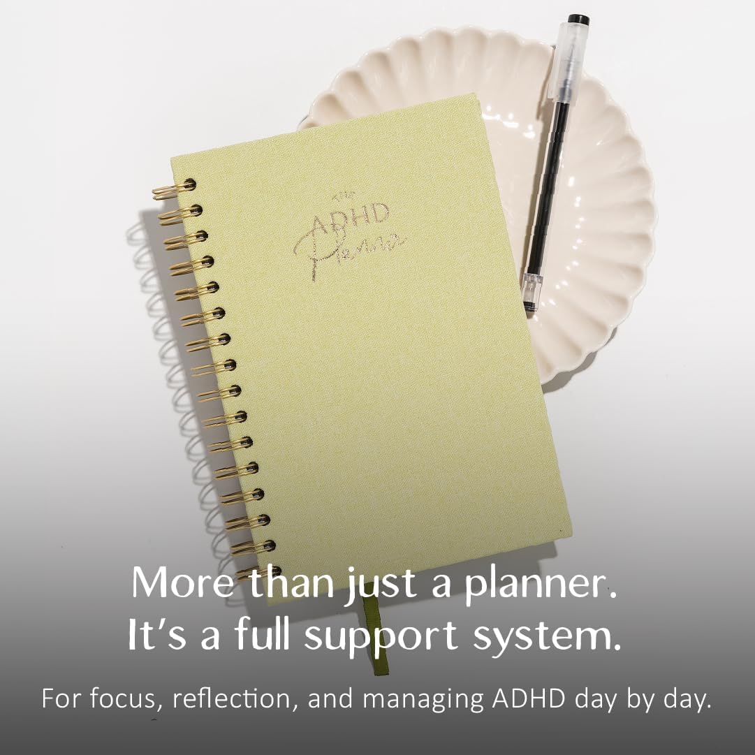 The ADHD Planner for Adults - Undated Daily & Weekly ADHD Journal for Disorganized People, 90 Days - Habit Tracker, Record Emotions & Mood - Academic Goals - Structure & Focus for Adults Brains