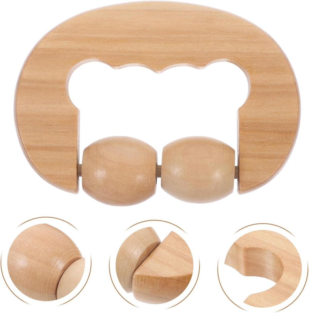 FOMIYES Wooden Foot Roller Tool for Relaxation Portable Massage Device for Face Neck Shoulder Foot Back for Home Travel Use