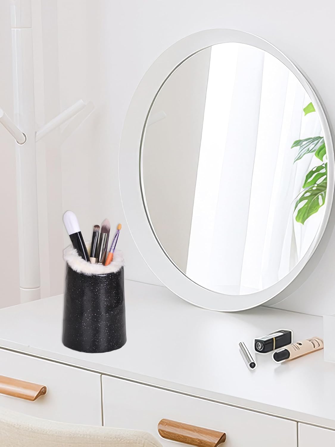 Pack of 2 Plush Lined Eyeglasses Holder Stand Case Glasses Protective Holder for Desks or Nightstands