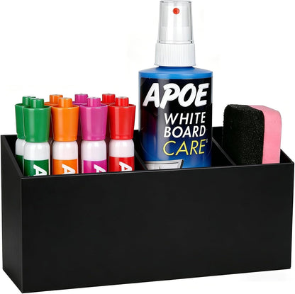 Magnetic Marker Holder for Whiteboard, Fridge, Teacher Must Have | Acrylic Magnet Dry Erase Pen Holder for Refrigeator, Anti-slip Pencil Holder for Classroom, Locker Organizer Accessories