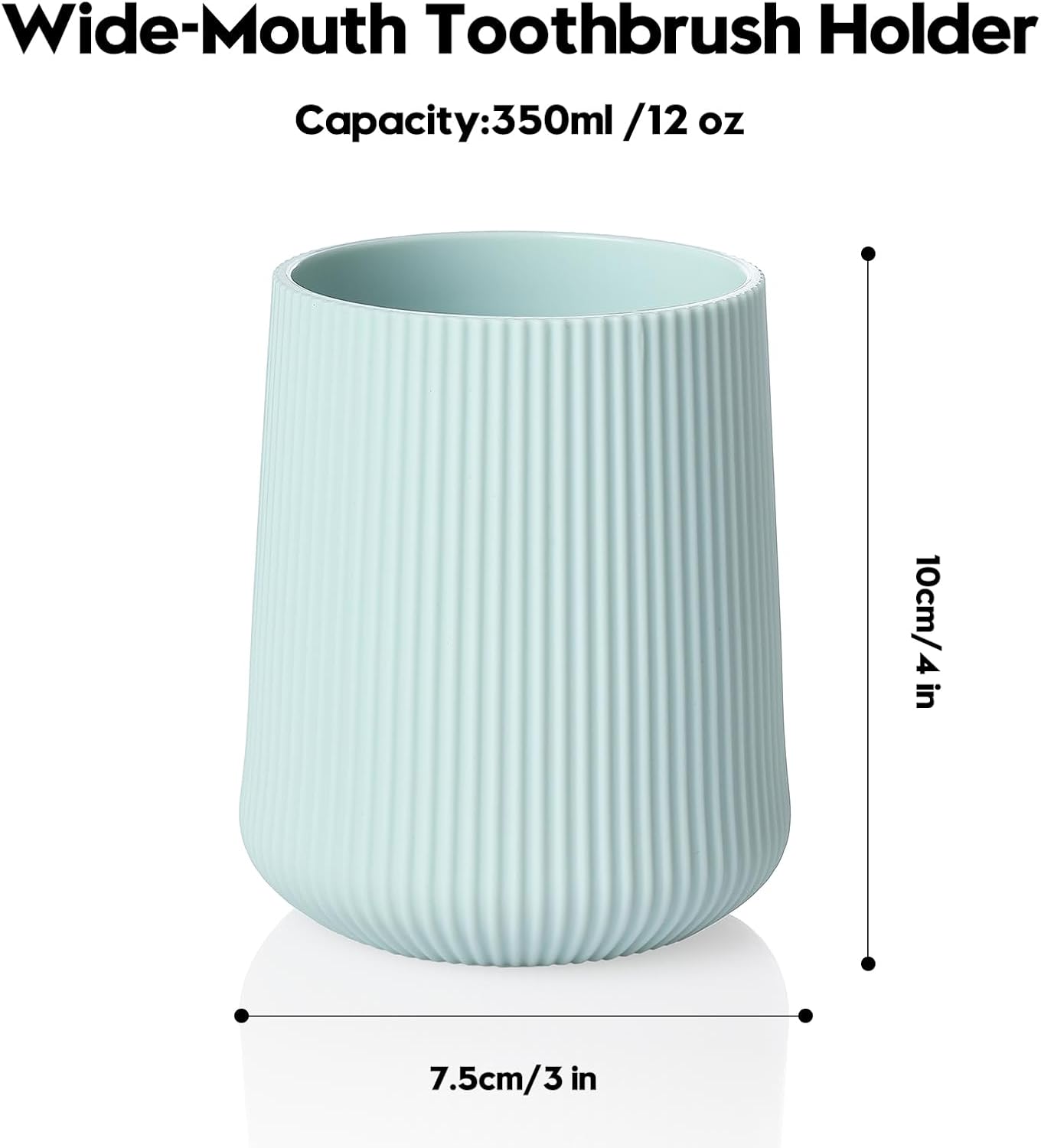 YAUKPH Black Striped Toothbrush Holder | for Electric Toothbrushes Bathroom Organizer Cup for Toothpaste Kids & Adults