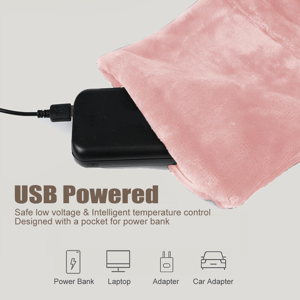 Heated Pad for Office Chair, USB Heated Seat Cushion, 5 Timer Setting & 5 Temperature Settings, Fast Heat Machine Washable Heating Pad for Back Neck Shoulder Pain Relief, 39x15in | 5 Timers & 5 Heat Levels – Auto Shut-Off, Non-Slip Bottom, Multi-Use