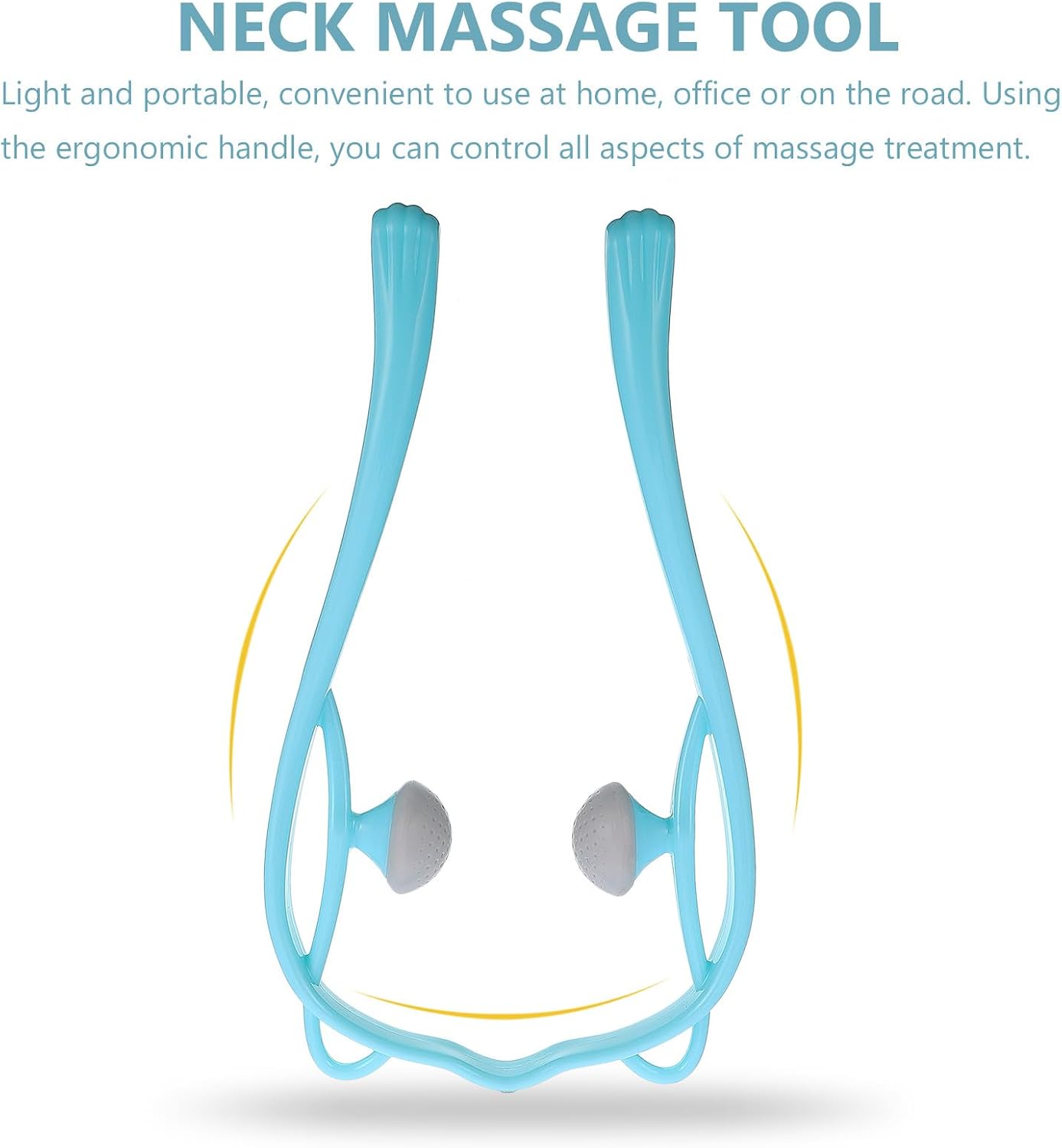 ARTIBETTER Cat-Shaped Neck Massage Roller Handheld Neck Massager Blue for Cervical Vertebra Relaxation and Muscle Relief