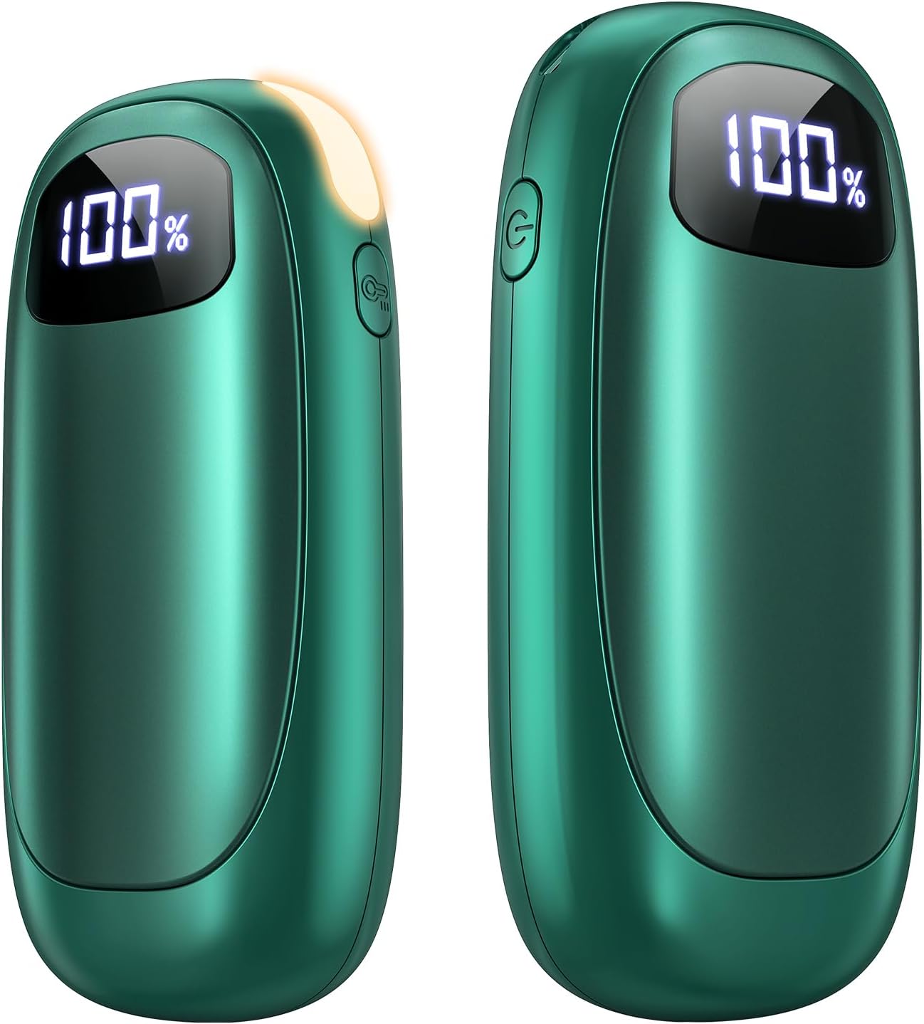 Hand Warmers Rechargeable, Electric Dual-Sided Heating with LED Display & Flashlight, Max 127℉, 13Hrs Long Lasting Pocket Heater for Raynauds, Golf, Hunting, Camping, Birthday Gifts for Men Women