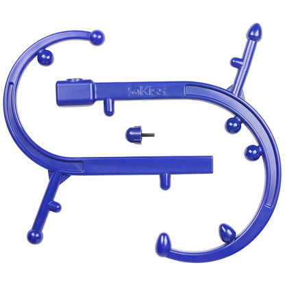 Back Massager Hook, Trigger Point Therapy Cane Massage Self Back & Neck Massager for Deep Pressure & Myofascia Pain Relief Massage Stick Blue