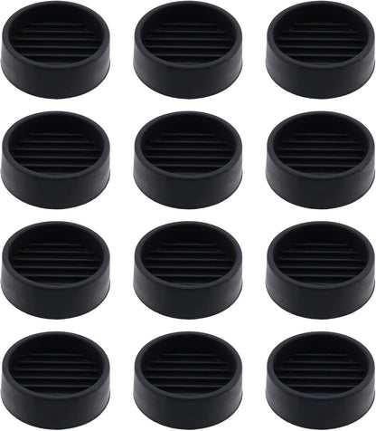Semetall 1.5 Inch Rubber Caster Cups 8 Pack Black | Non Slip Furniture Coasters Floor Protectors for Bed Couch Table Chair