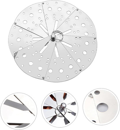 FRCOLOR Adjustable Stainless Steel Anti-spill Lid Cover, Overflow Stopper Spill-resistant Strainer Lid for Kitchen Pots, Multifunctional Household Cooking Spill Prevention