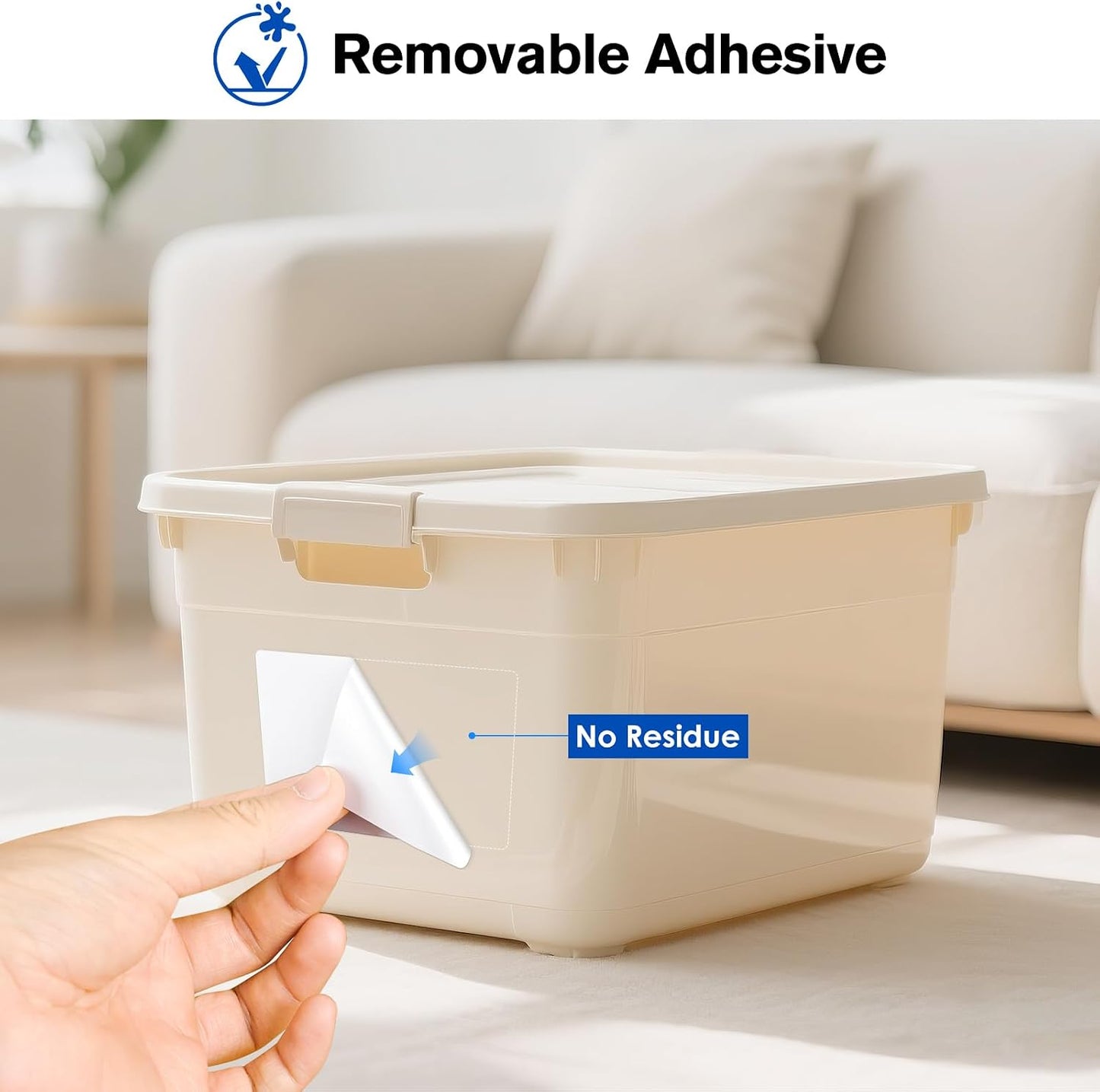 L LIKED 2" x 1" Thermal Labels, Blank Removable Labels with No Residue, Water and Oil Resistant, Use for Both Home and Office (1 Roll, 1300 Labels)