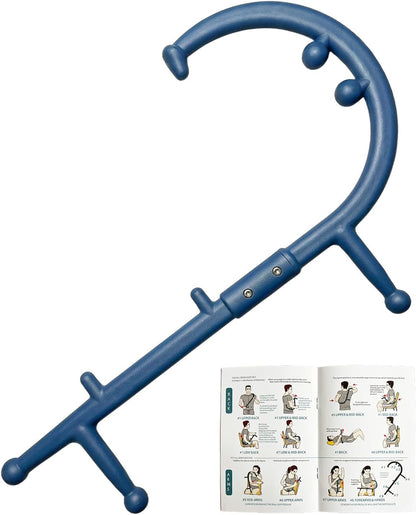 Trigger Point Massage Cane for Back Neck Shoulder and Full Body Deep Tissue Massage Hook for Muscle Knots, Ergonomic Self Massage Tool for Hard-to-Reach Areas, Lightweight Portable, FSA-HSA Eligible