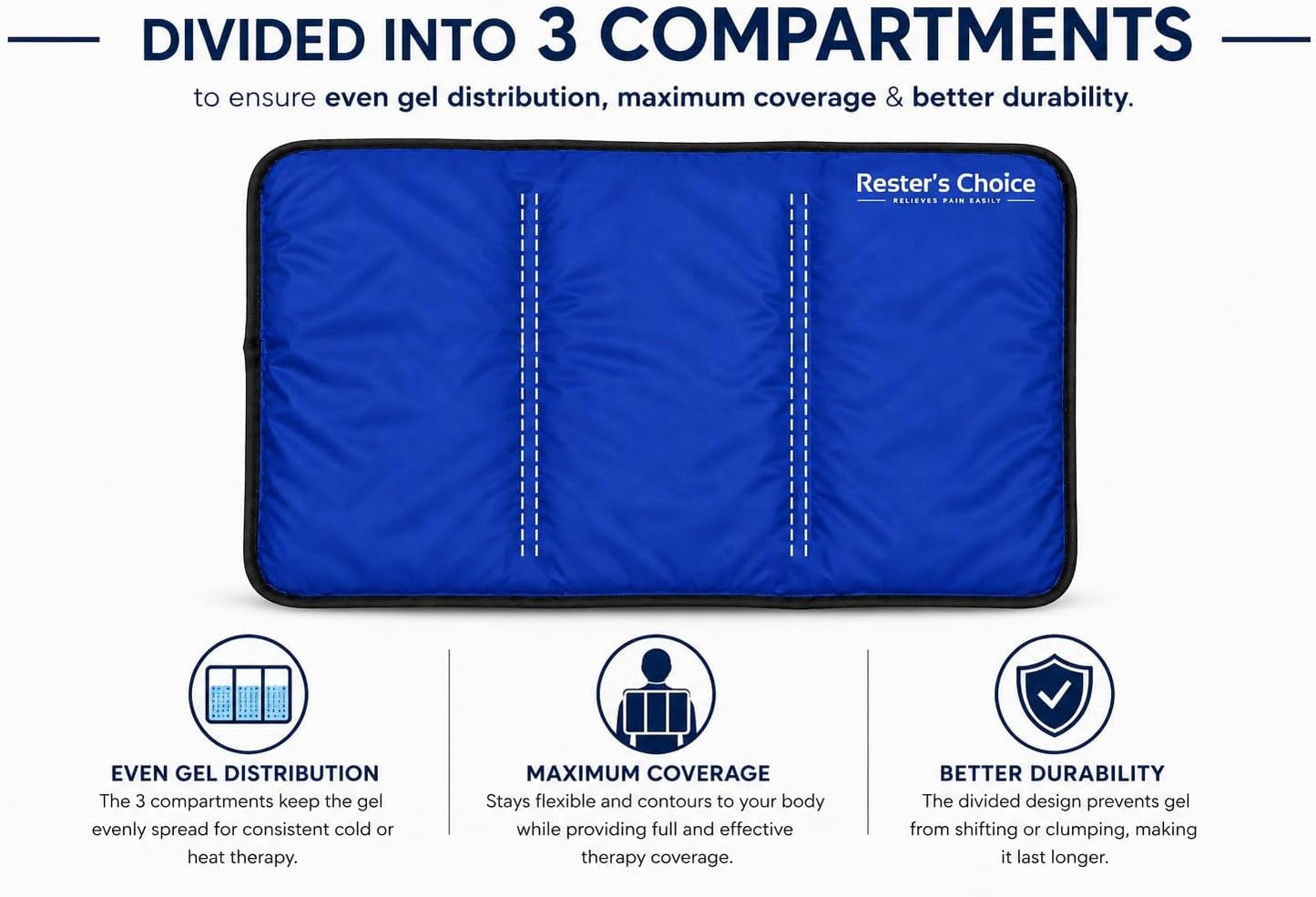 Gel Soft Flexible Ice Pack for Injuries Reusable - (Large: 11"x14.5") for Hip, Shoulder, Knee, Back - Comfy Cold Pack Compress for Swelling, Bruises, Surgery