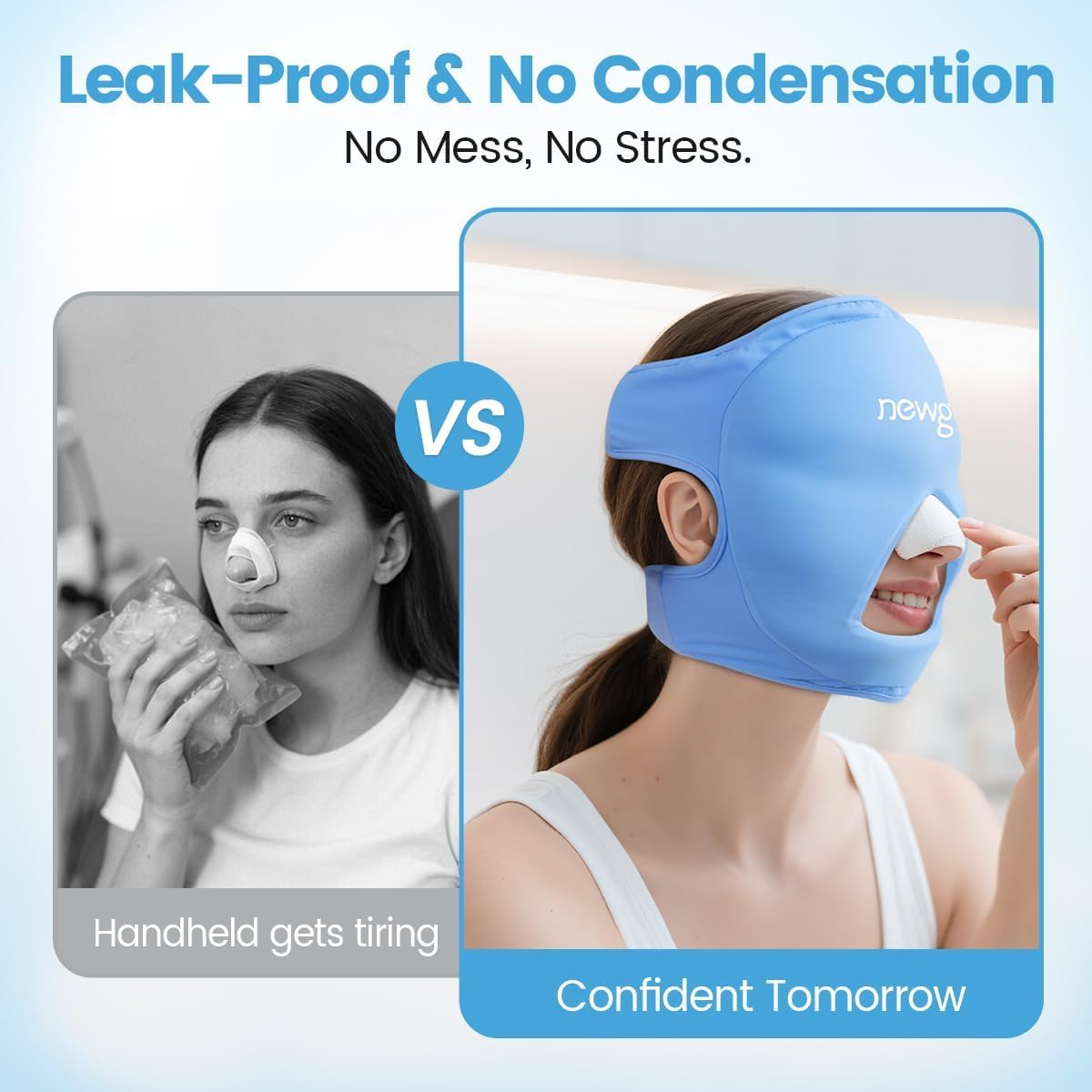 NEWGO Cooling Face Eye Mask for Puffy Eyes, Cold Face Ice Pack