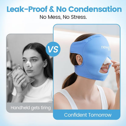 NEWGO Cooling Face Eye Mask for Puffy Eyes, Cold Face Ice Pack