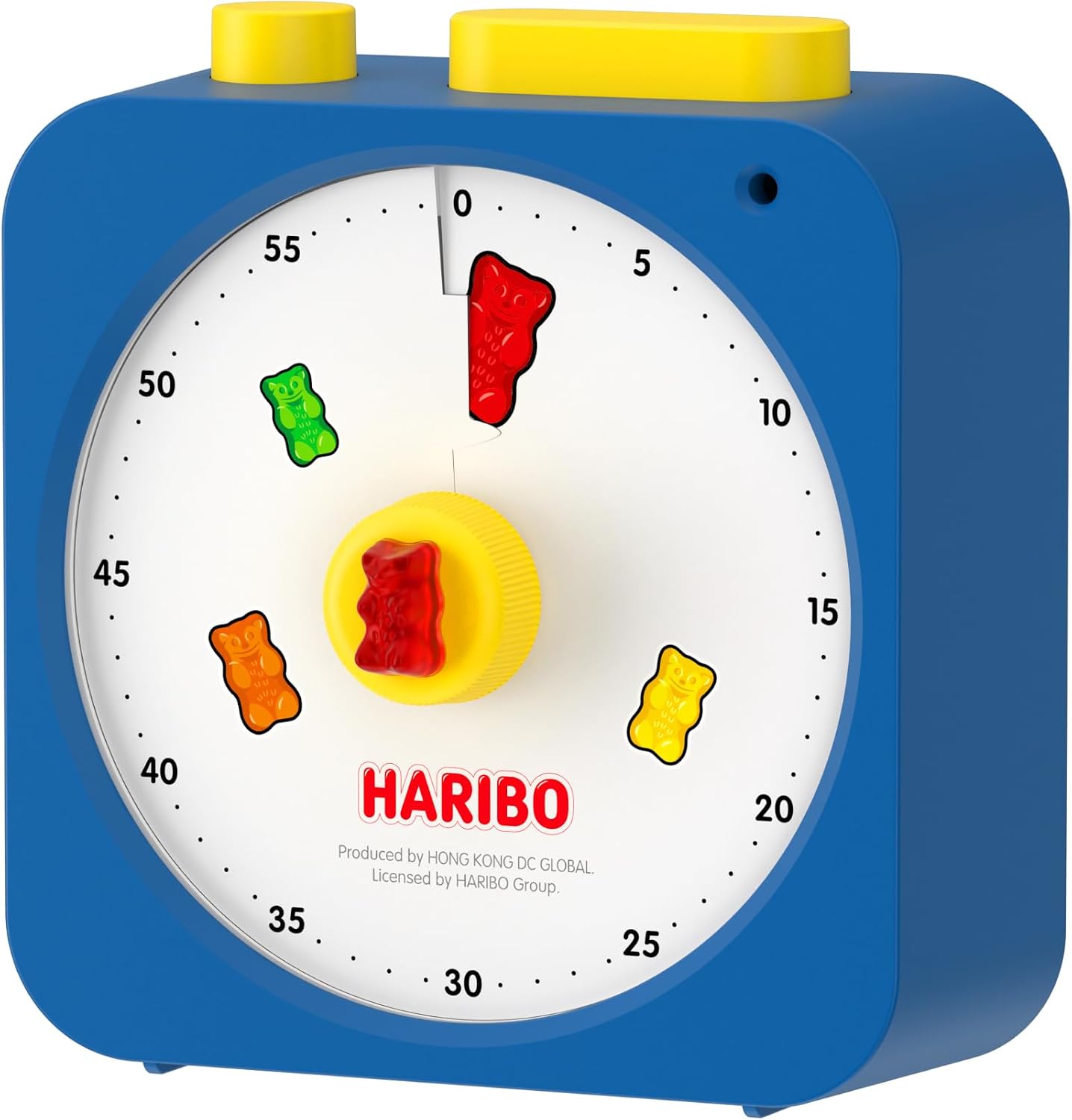 HARIBO 60-Minute Visual Timer for Kids & Adults, Silent Countdown Timer | Adjustable Alarm Volume, Audible Alarm or Flashing Light, Easy to Use, for Classroom, Study, Home & Office