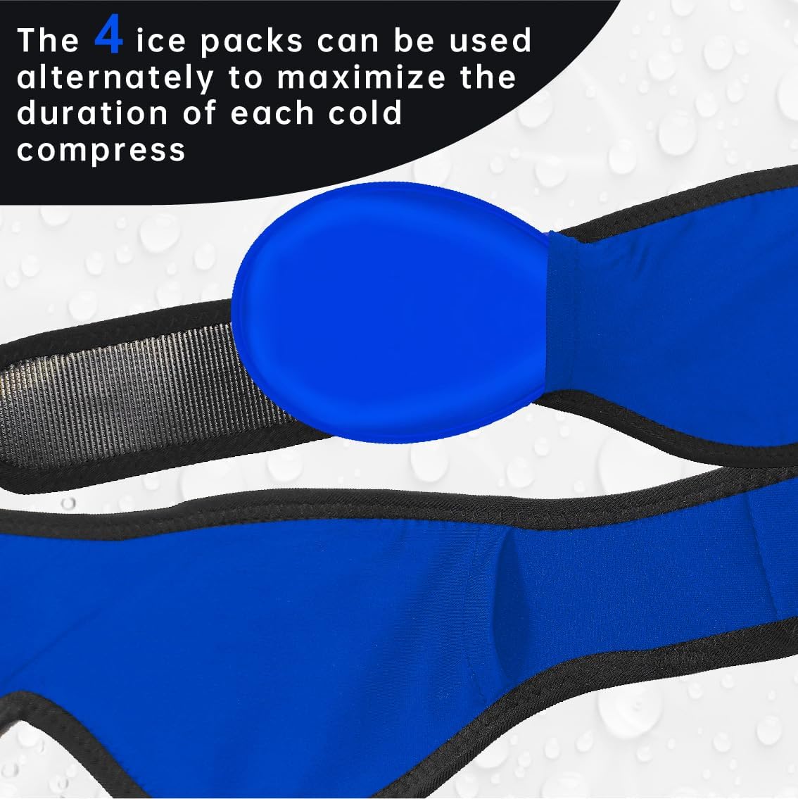 Wisdom Teeth Ice Pack Head Wrap Jaw Face Ice Pack with 4 Gel Packs