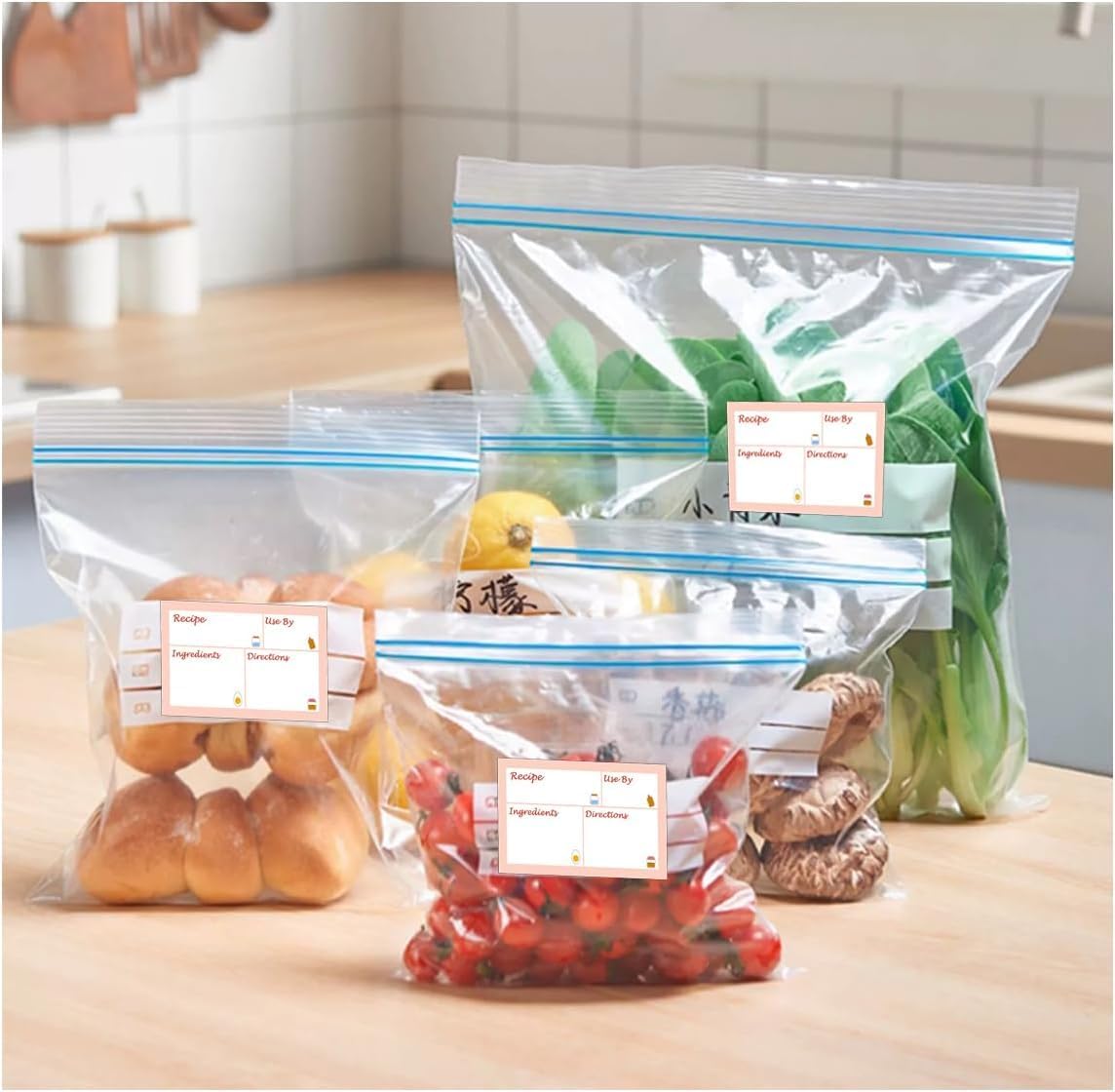 50 Pcs Freezer Meal Labels,3.2 X 5 Inches Stickers for Food Meal Prep Storage Supplies