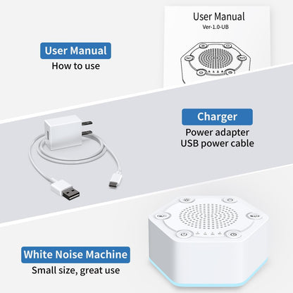 High Fidelity White Noise Sound Machines with 30 Unique Non-Looping Soothing Sounds 12 Colors Night Light 4 Timers 10-Level Brightness 32-Level Volume and Memory Function