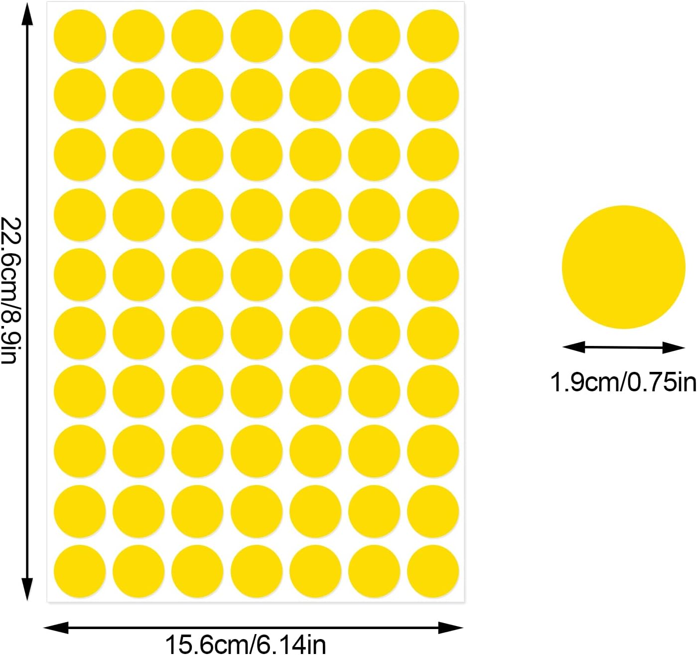 3500 Pieces Dot Stickers, 3/4 inch Color Coding Labels, 10 Color Circle Price Stickers for Office Classroom Student