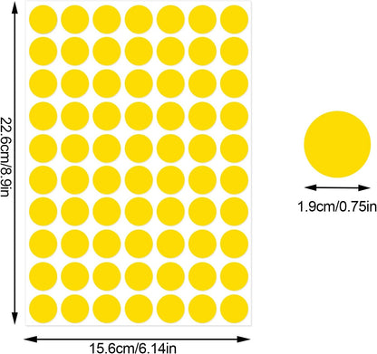 3500 Pieces Dot Stickers, 3/4 inch Color Coding Labels, 10 Color Circle Price Stickers for Office Classroom Student