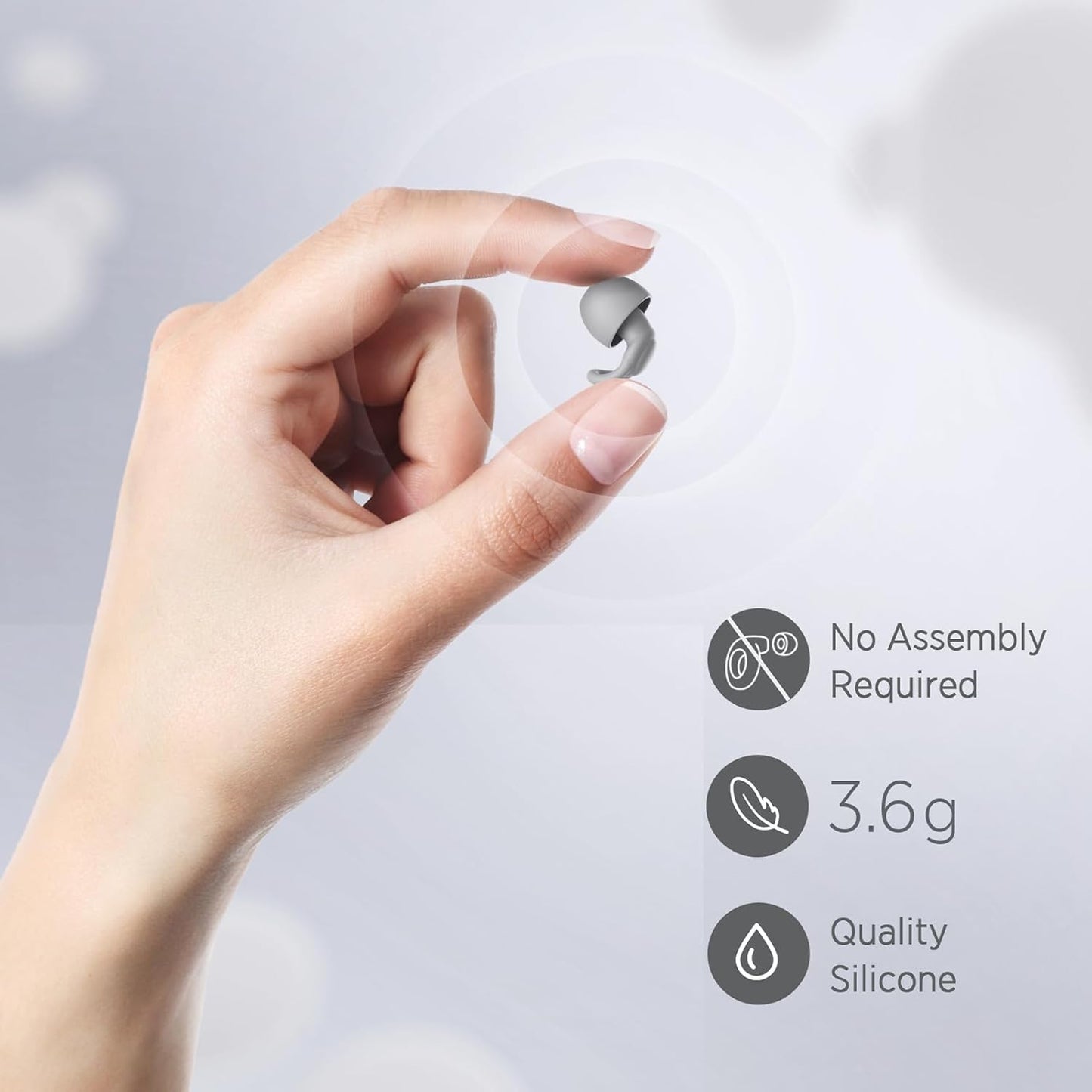 Silicone Ear Plugs for Noise Reduction - Reusable Soft Comfortable Earplugs for Sleeping,Noise Sensitivity & Flights -16 Ear Tips in XS/S/M/L, with 2 Travel Boxes - 33dB Noise Cancelling (Olive Green)