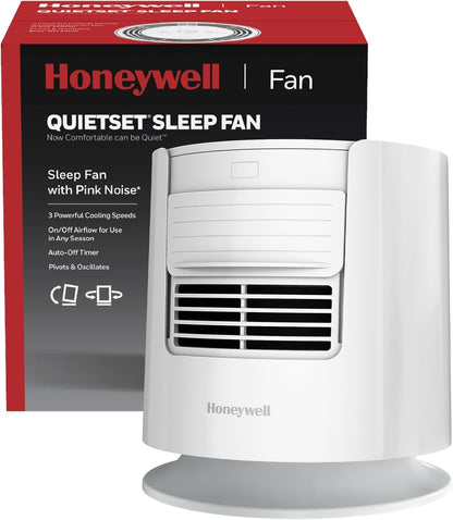 Honeywell QuietSet Personal Sleep Fan Noise Machine with Pink Noise
