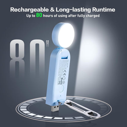 VAVOFO USB Rechargeable Bookmark Reading Light, Blue Light Blocking Amber LEDs for Bedtime Reading - Clip On, 9 Lighting Modes