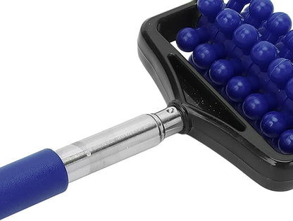 Telescopic Yoga Massage Stick for Men and Women – Granular Body Roller for Neck, Back, Legs, Home Use (Navy Blue)