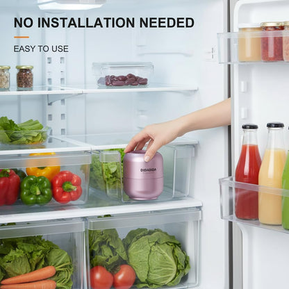 Refrigerator Deodorizer & Air Purifier | Eliminates 99% Odors, Long-Lasting Activated Charcoal Odor Absorber for Fridge & Home (Pink, 2PACK)