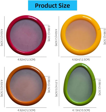 Food Storage Containers for Fruit & Vegetable - 4 Pack Set: Avocado, Lemon, Apple, and Onion Savers - Airtight Silicone Stretch Covers for Kitchen Fridge - BPA Free