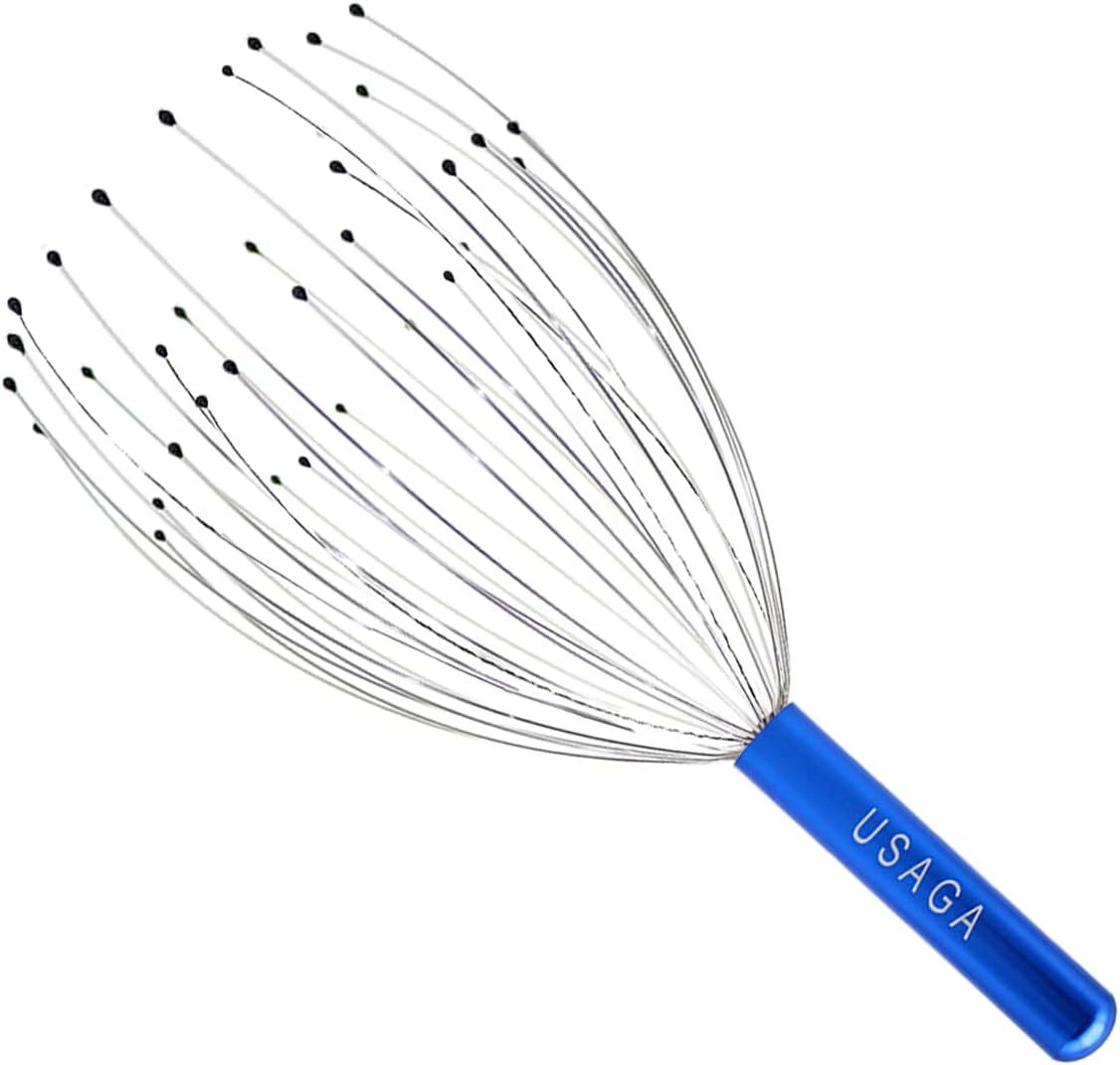 USAGA 36 Fingers Head Massager Scalp Massager Head Scratcher (Black)