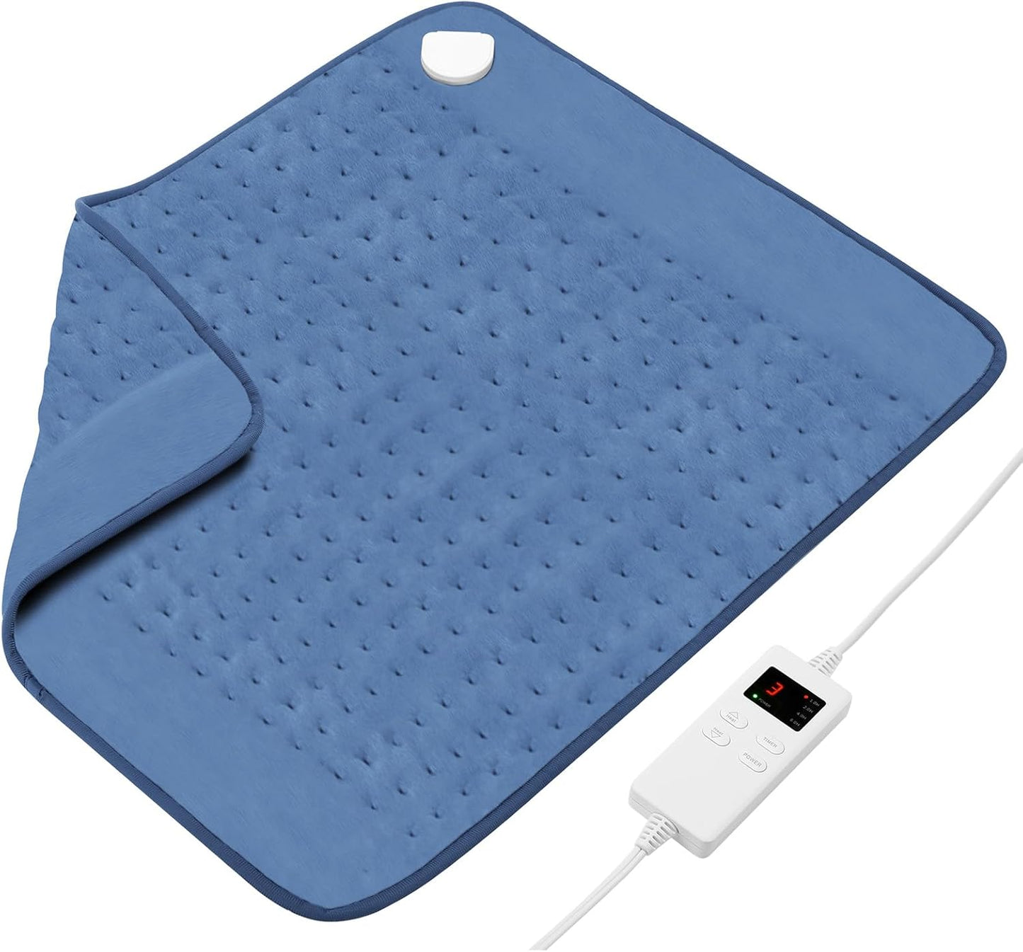 NBKLS Heating Pads for Back Neck Shoulder Pain, Electric Heating Pad Auto Shut Off, Fast Heat, Large Heating Pad Christmas Gift for Women Men, Birthday Gifts for Mom Dad (Blue)